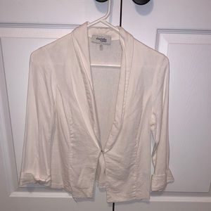 White blazer from Charlotte Russe.